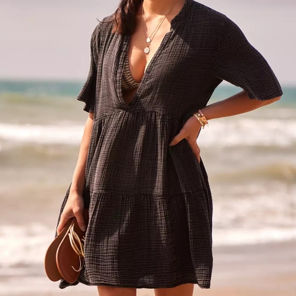 Anthropologie Other - NWT Anthropologie black tunic coverup dress